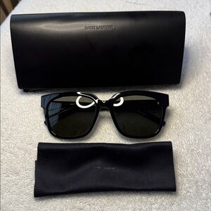 Saint Laurent Yves Saint Laurent Black Designer Sunglasses Made In Italy